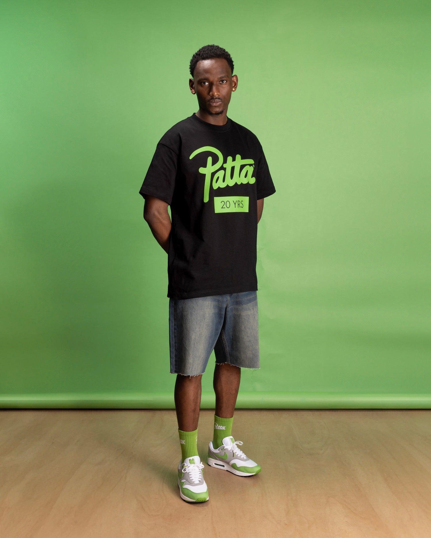 Patta 20 Years T-Shirt (Black/Chlorophyll)