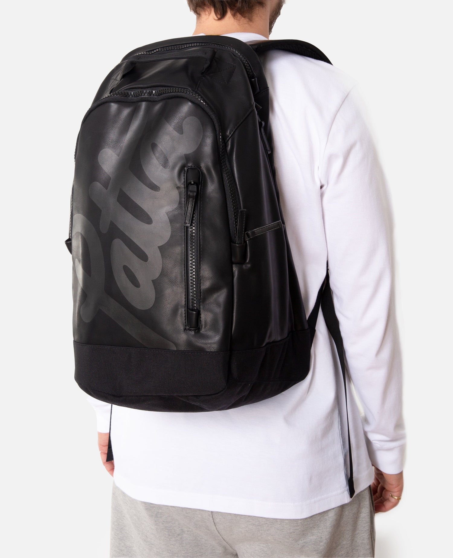 Patta Faux Leather Backpack (Black)