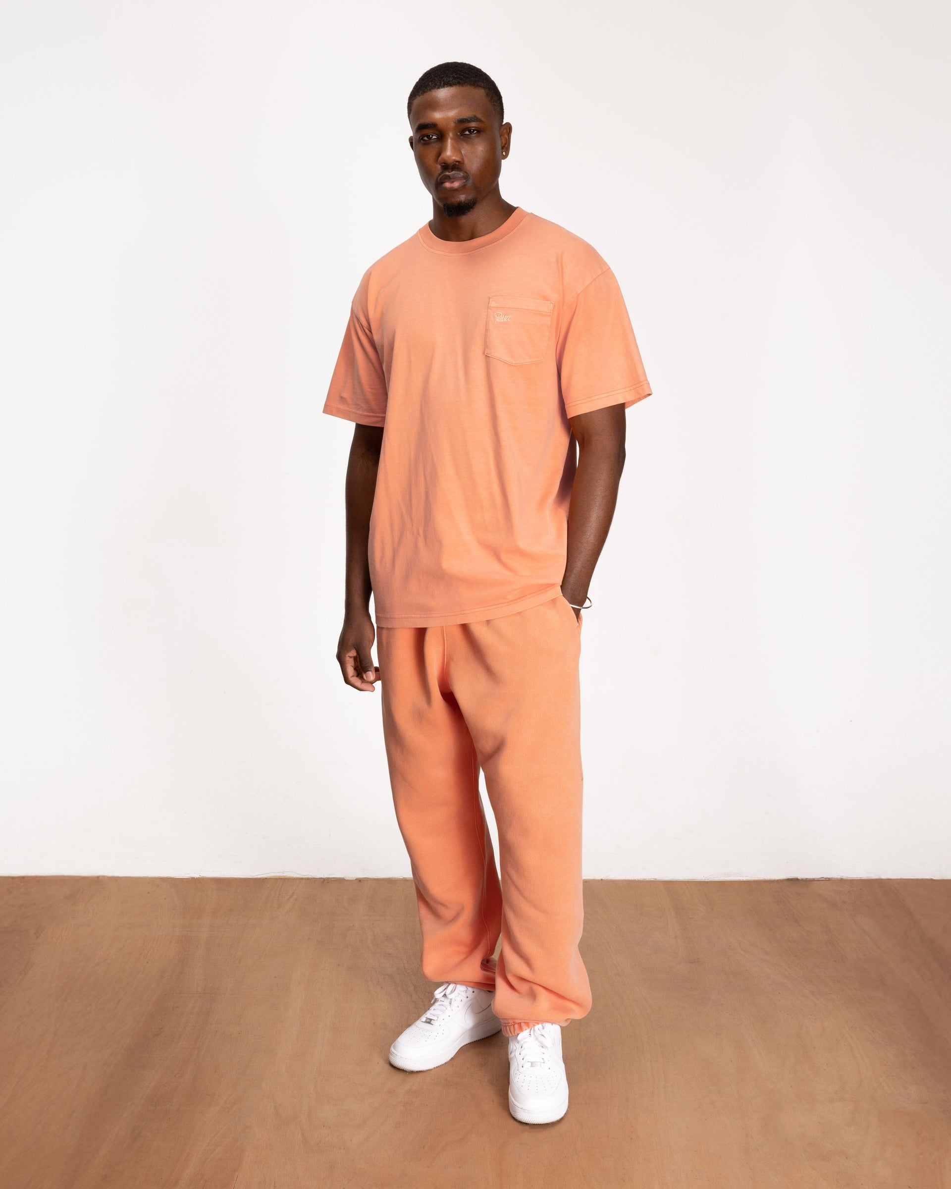 Patta Basic Washed Pocket T-Shirt - Melon