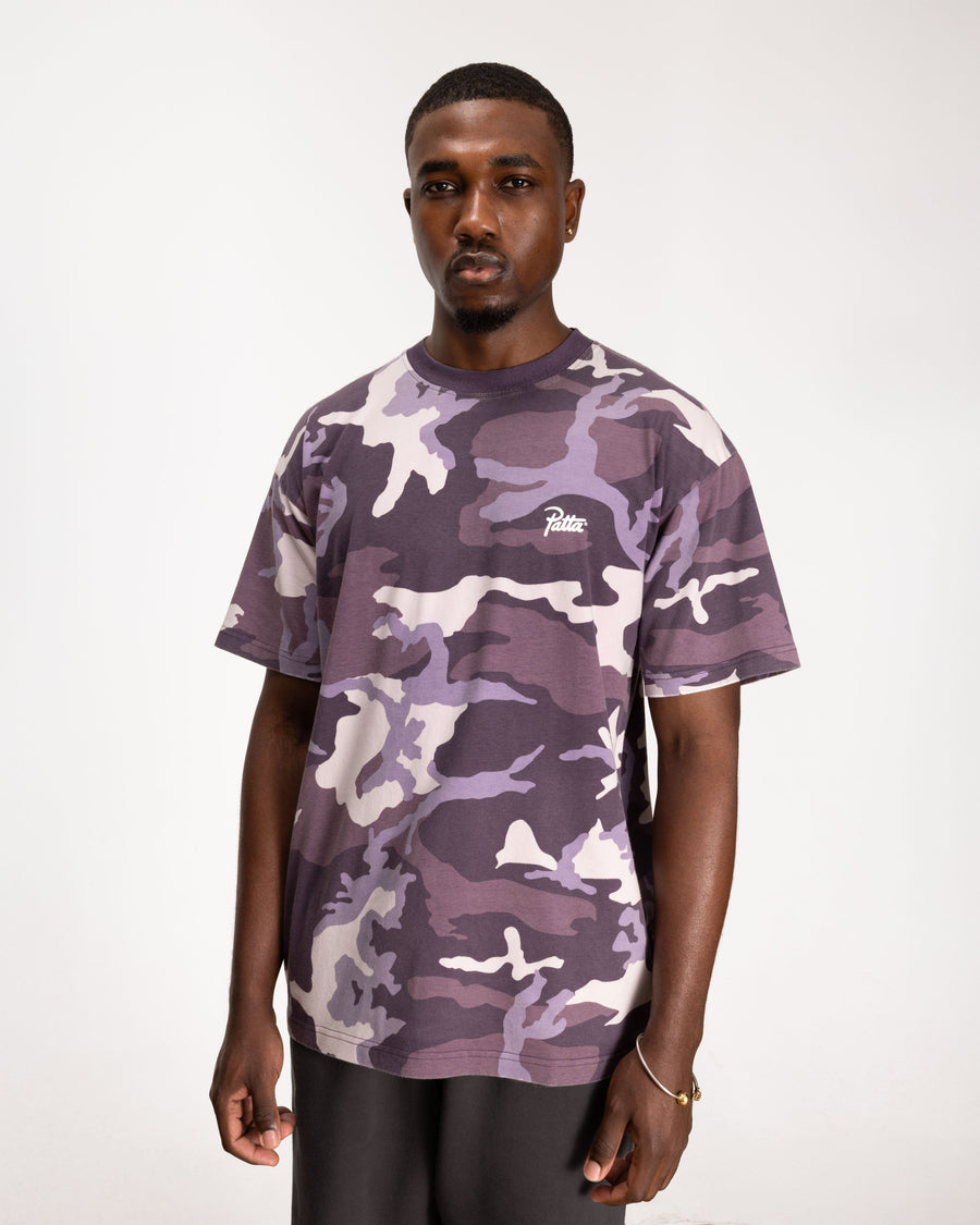 Patta Basic Woodland Camo T-Shirt - Navy Cosmos