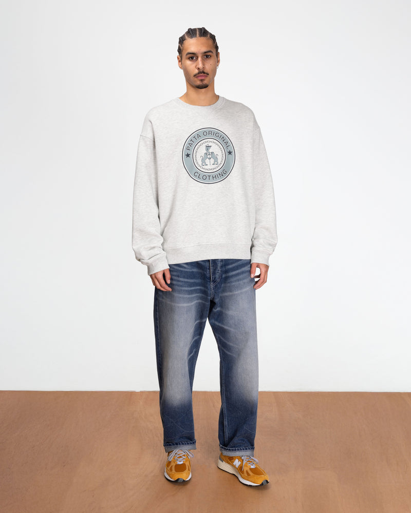 Patta Marina Crewneck Sweater (Light Grey Melange)