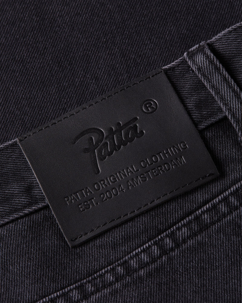 Patta Stonewash Baggy Denim Pants (Black)