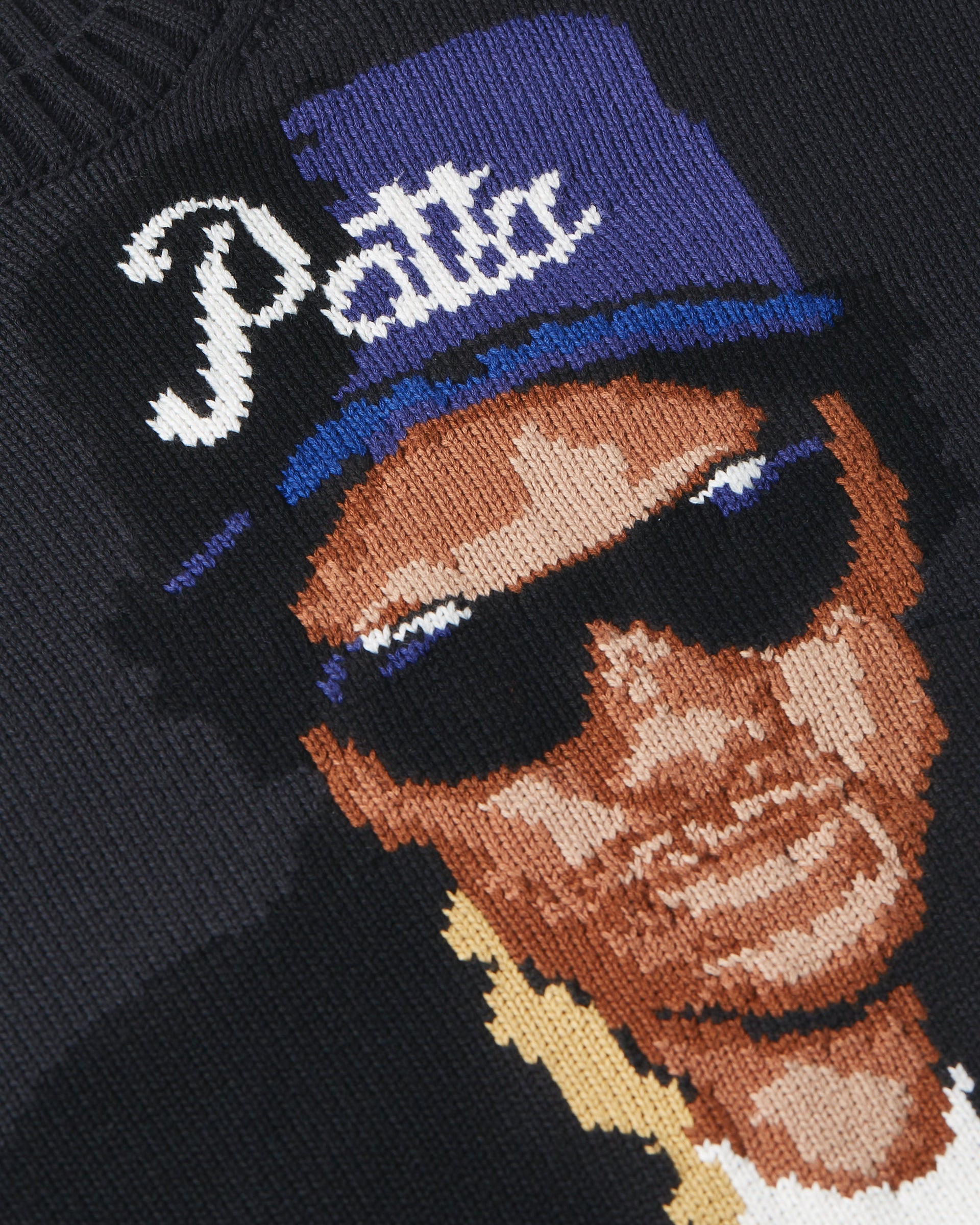 Patta Old School Knitted Sweater - Moonless Night