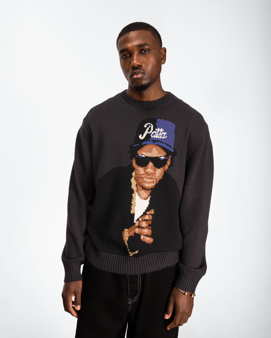 Patta Old School Knitted Sweater - Moonless Night